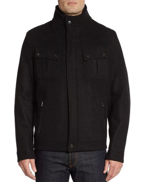 michael kors carrizo wool blend hipster jacket|MICHAEL Michael Kors Men's Hipster Jacket .